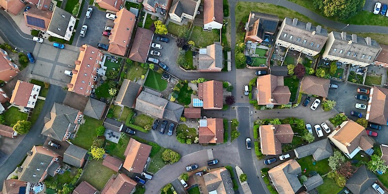 Housing estate aerial photo